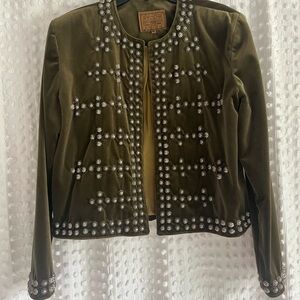 Double D Ranch Olive Embellished Blazer